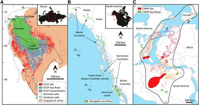 Late Permian to Late Triassic Large Igneous Provinces: Timing, Eruptive Style and Paleoenvironmental Perturbations